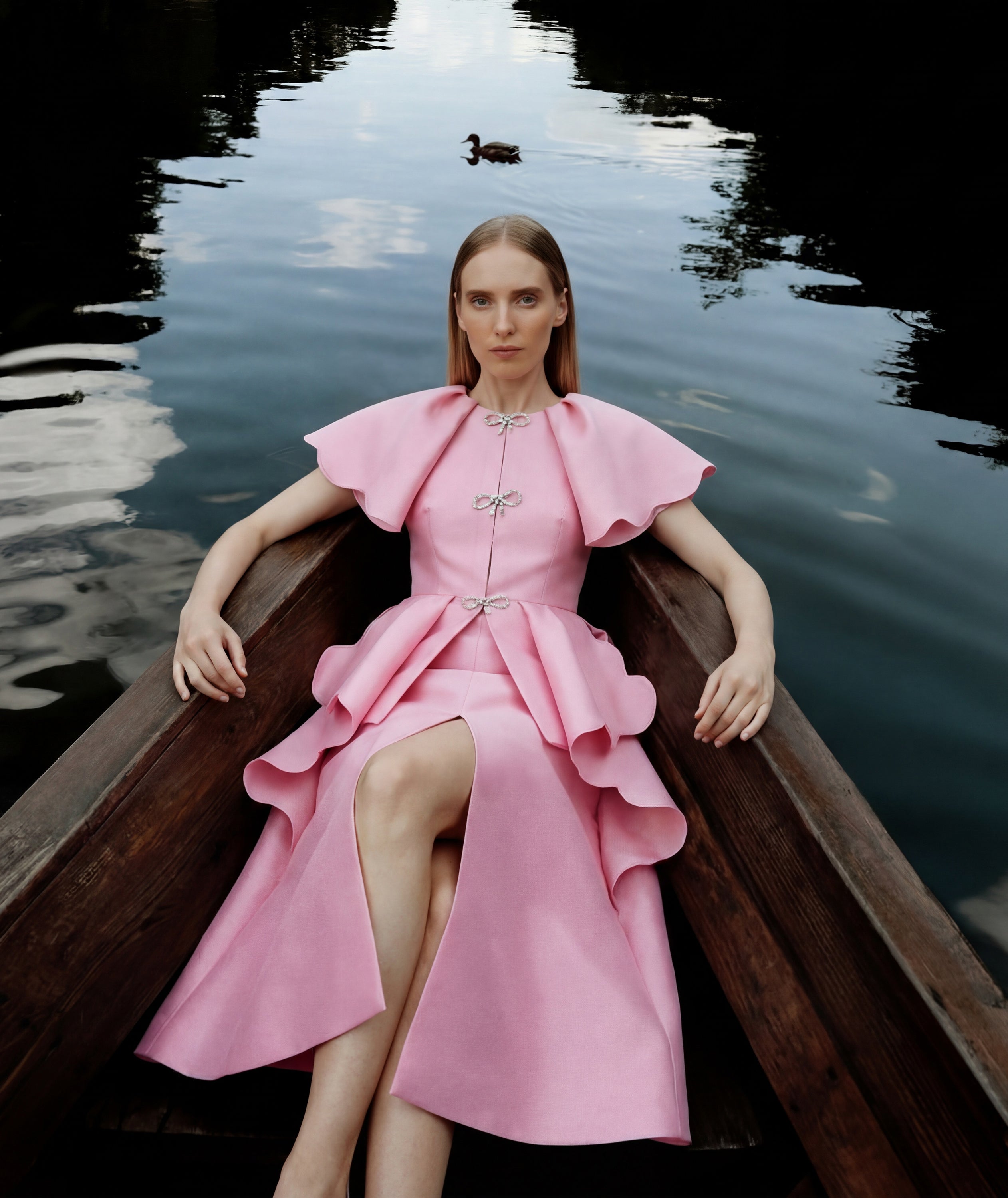 Layered Cut-Out Women's Dress