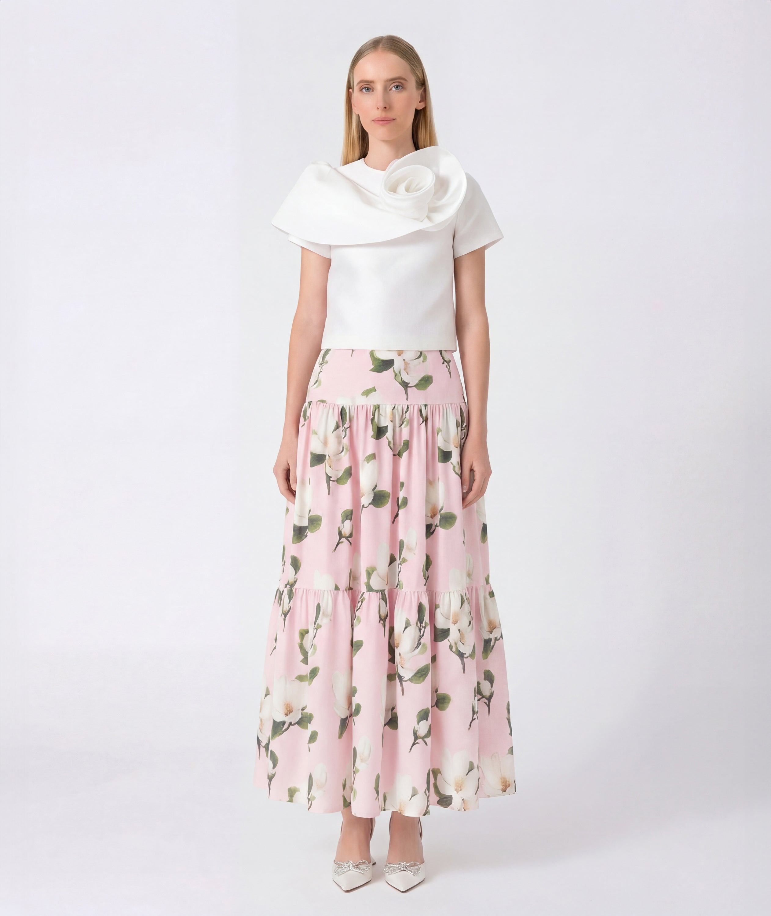 Floral Long Skirt Women’s Outfit