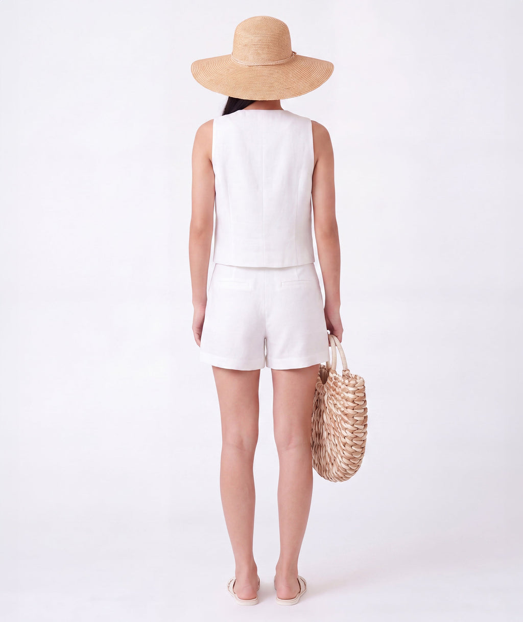 Sun Appliqués Women's Linen Outfit | 2 Pieces