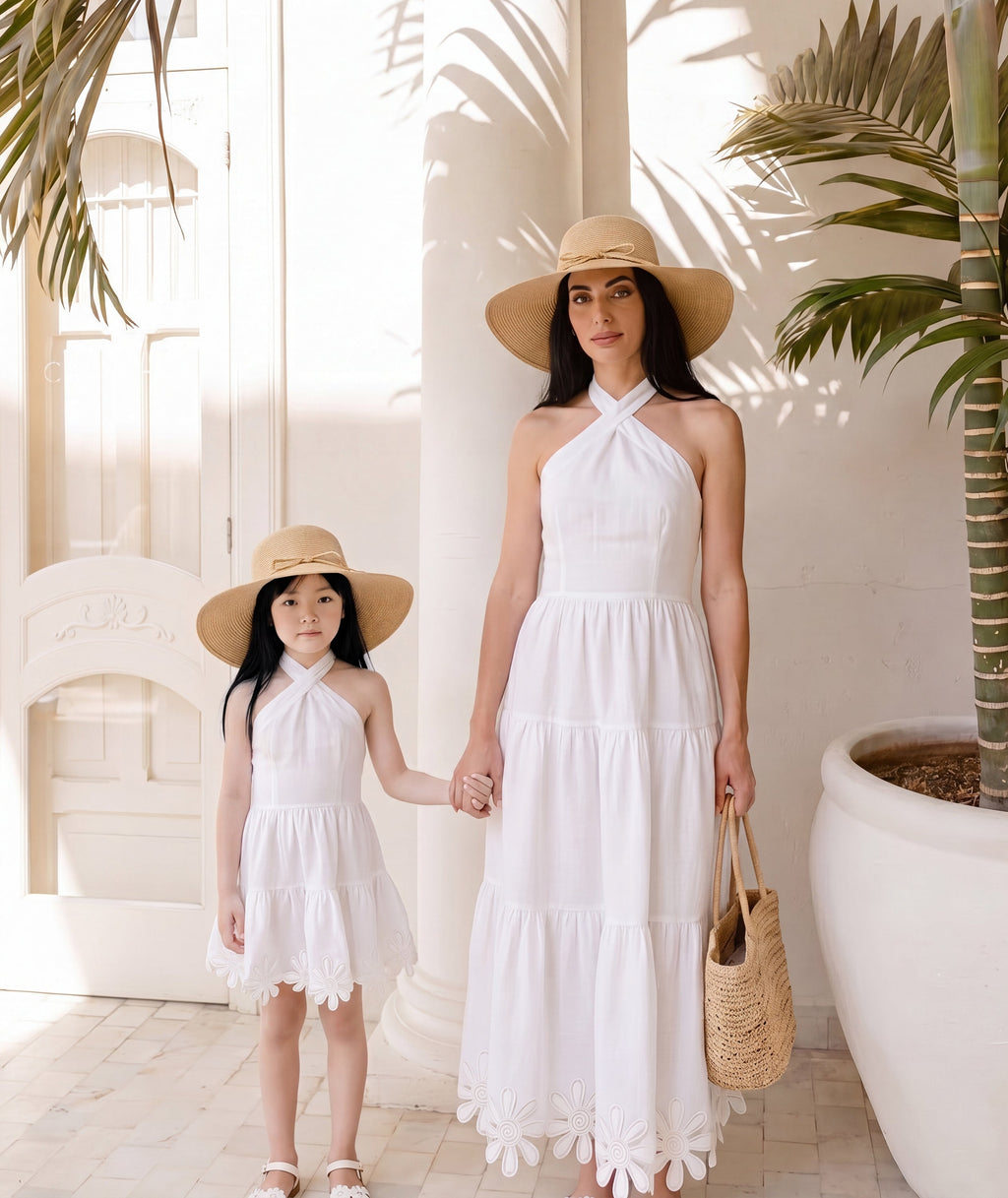 Sun Appliqués Linen Women's Dress