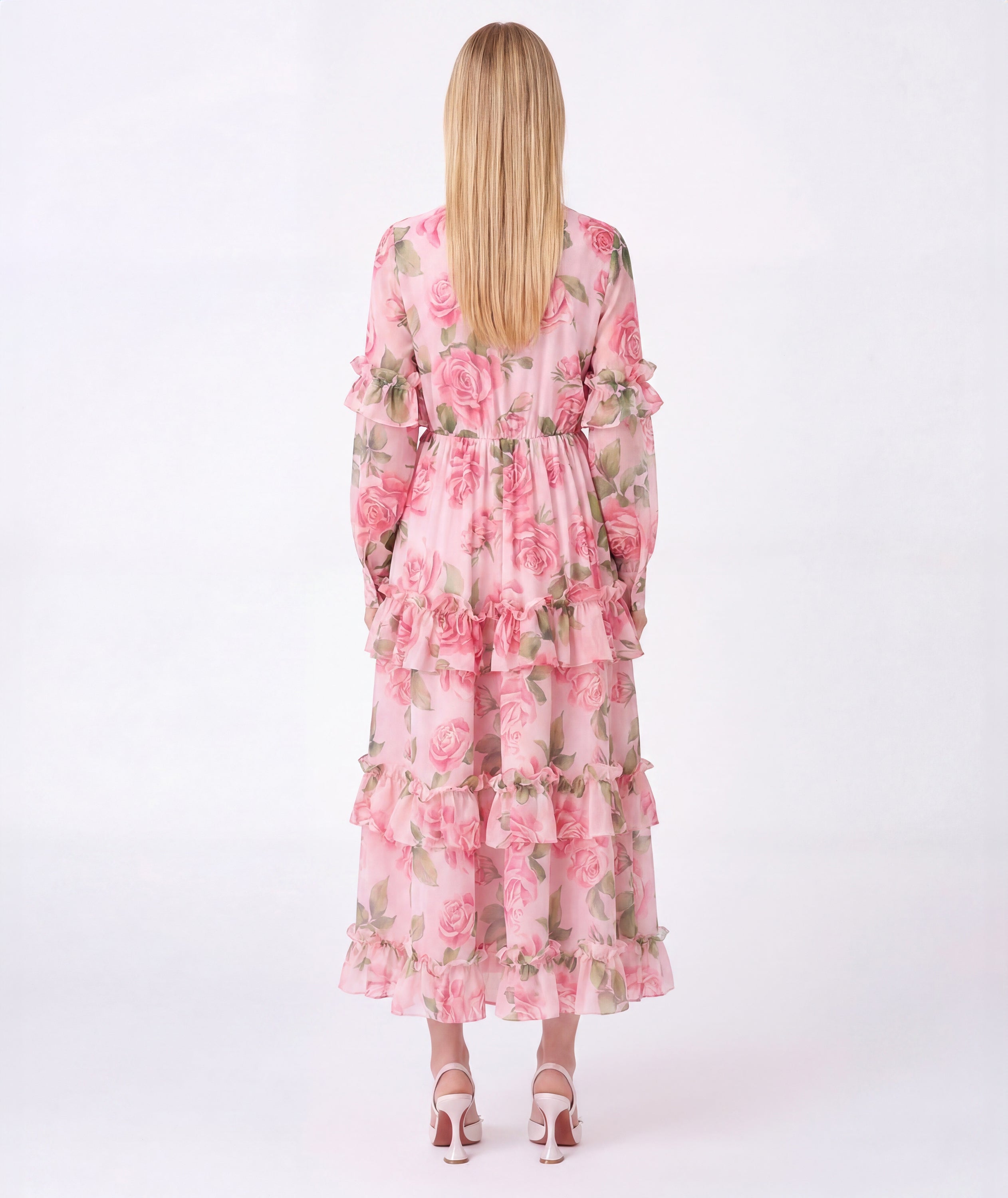 Chiffon Layers Rose Women's Dress